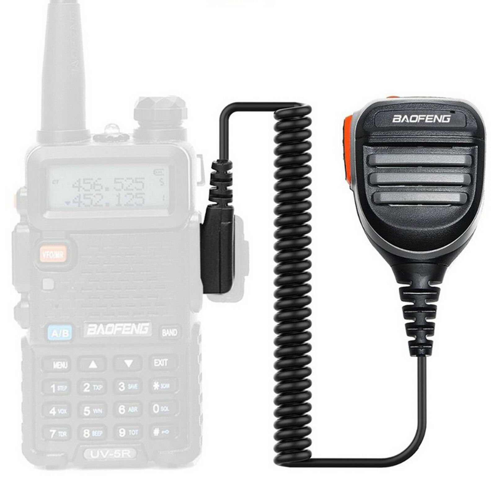 2021 New Waterproof Speaker Microphone Dual PTT Speaker Mic for BaoFeng UV-5R UV5RA F8 UV-82 BF-888 Two Way Radio