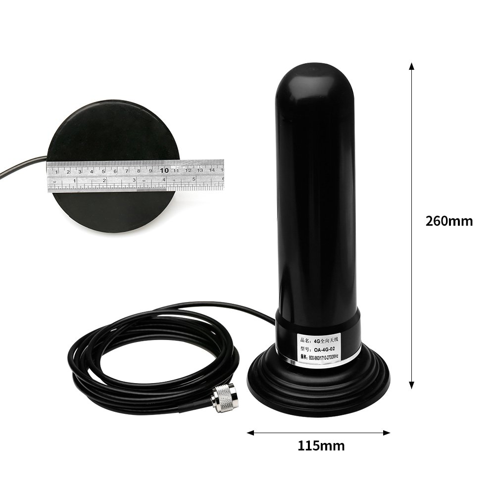 GSM 2G 3G 4G Antenna 35dBi 698-2700MHz 3 Meters Cable SMA N Male Vehicle Car 11.5cm Magnetic Mount Antena Signal Booster