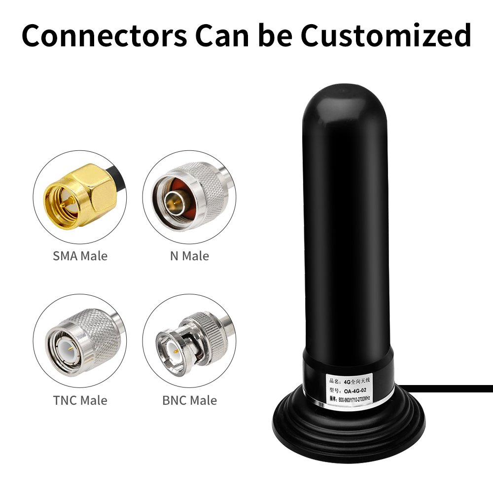 GSM 2G 3G 4G Antenna 35dBi 698-2700MHz 3 Meters Cable SMA N Male Vehicle Car 11.5cm Magnetic Mount Antena Signal Booster