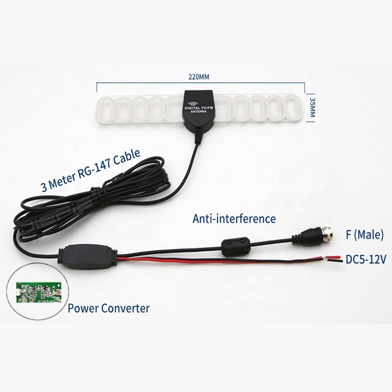General Motors Car Aerial 20dB Amplifier 3M Cable Car Truck Car Radio Windshield Hidden Antenna Stereo Active Antenna