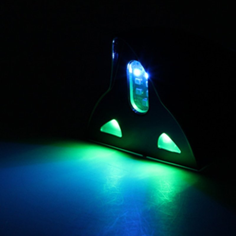 Automotive Antenna Decoration Car Shark Fin Antenna Warning Flash Tail Light