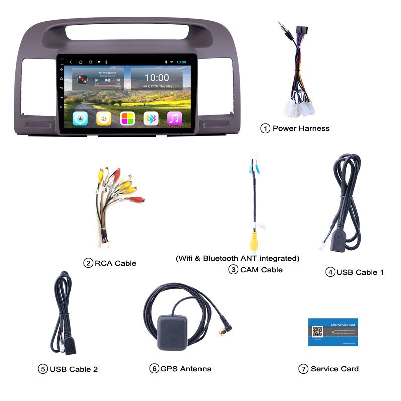 2G RAM Android 10 Car DVD Multimedia Player for Toyota Camry 2002 2003 2004 2005 2006 Autoradio CAR GPS Navigation Radio