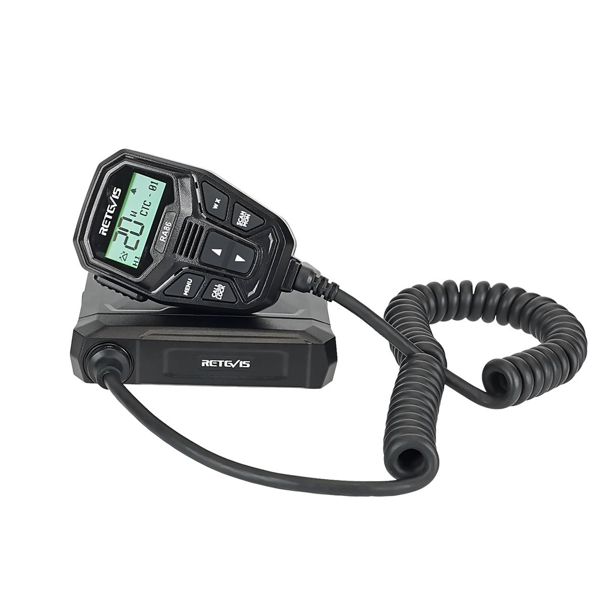 Micro Mobile 20W GMRS 260 Privacy Codes Repeater Channel NOAA Vehicle Mouted Two Way Radio for Farm Tractor Bundle Retevis RA86