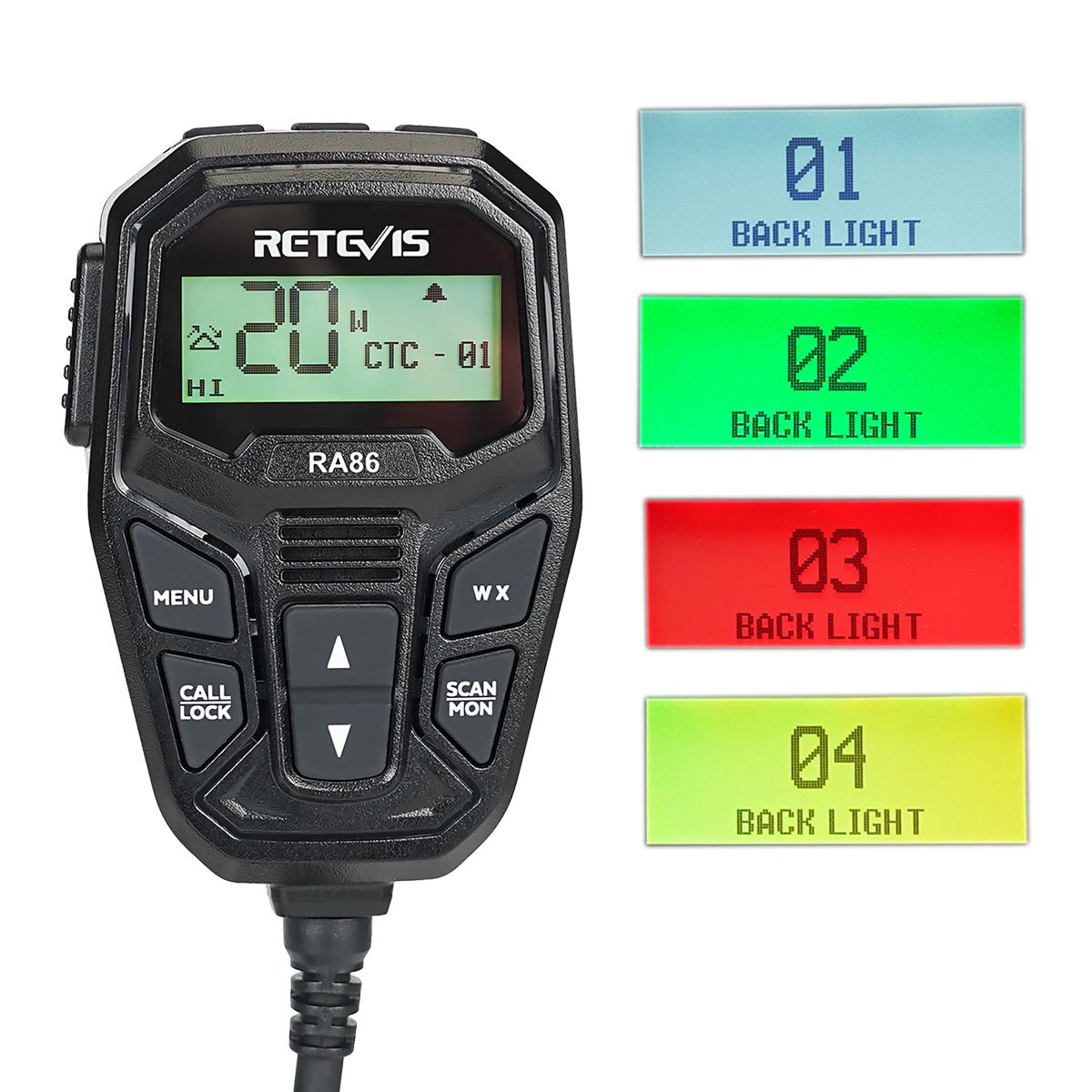 Micro Mobile 20W GMRS 260 Privacy Codes Repeater Channel NOAA Vehicle Mouted Two Way Radio for Farm Tractor Bundle Retevis RA86