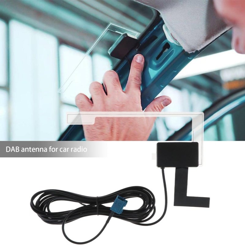 Cross Border Manufacturer DAB Car Radio Antenna with Active Signal Enhancement Stainless Steel FM/AM Function