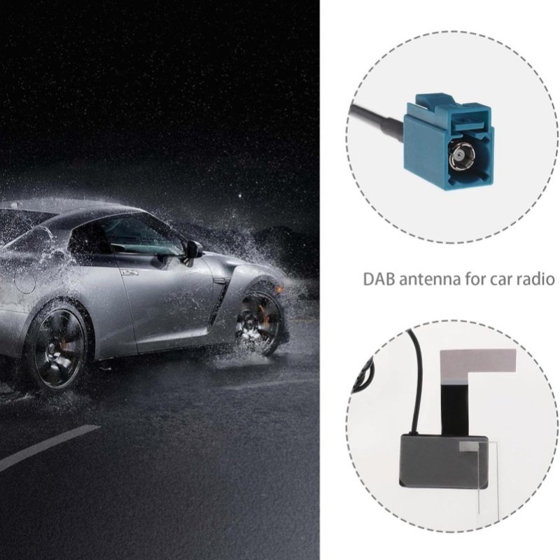 Cross Border Manufacturer DAB Car Radio Antenna with Active Signal Enhancement Stainless Steel FM/AM Function