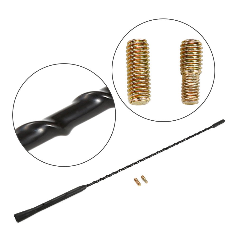 Car Universal Roof Radio Antenna 9-11-16 Inch AM/FM Modified Transmitter Antenna Pole with 2 Screws