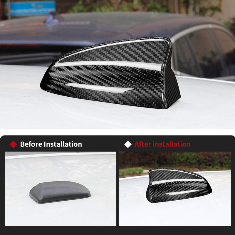 Real Carbon Fiber Roof Antenna Decoration Shell Antenna Cover for Dodge Charger 2015-2022