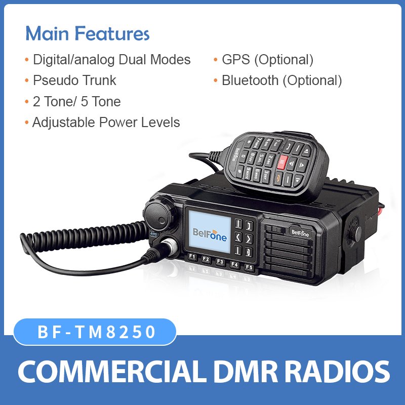GPS Car Radio Belfone TM8250 Vehicle Mounted 25W Mobile Radio