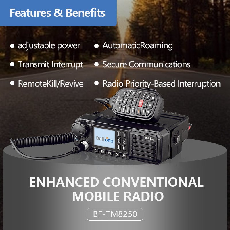 GPS Car Radio Belfone TM8250 Vehicle Mounted 25W Mobile Radio