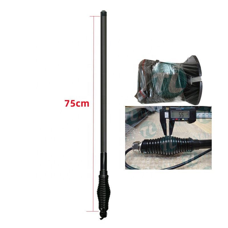 4*4 Off-Road Antenna 75cm Heavy Duty spring base Fiberglass Antenna 144/430MHz Dual Band Car Antenna