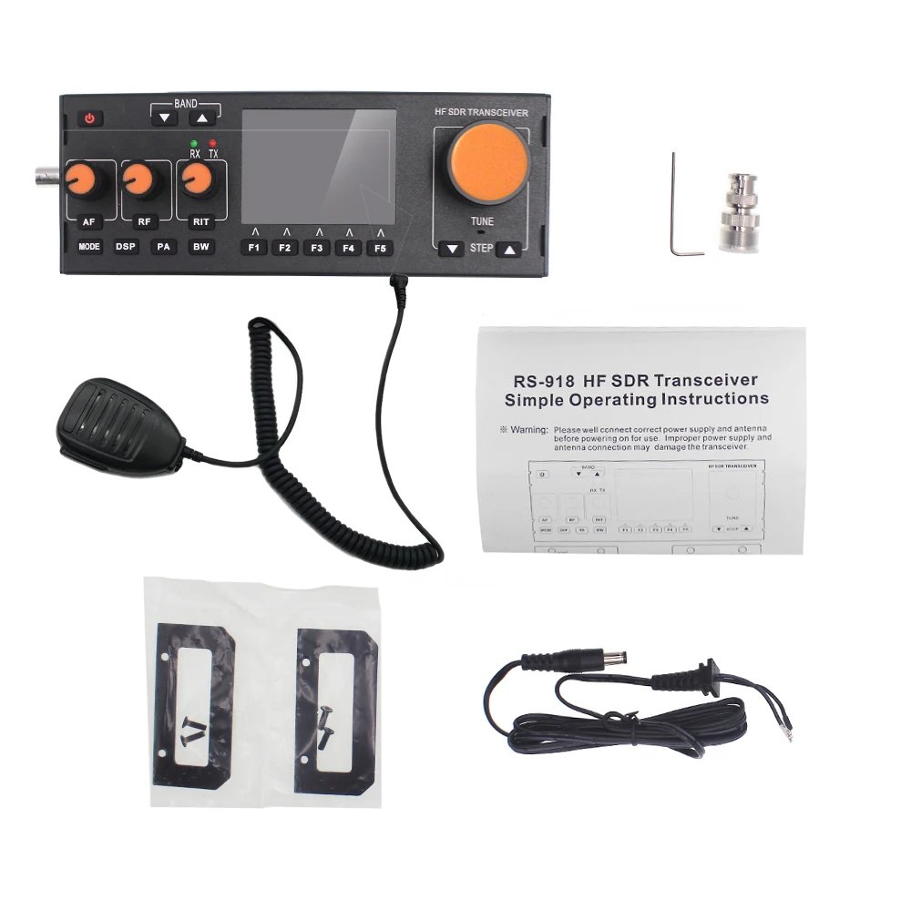QRP HF Transceiver 15W Receiver antenna AM and FM 0.5-30MHz SDR SSB HAM Mobile Recent RS-918 Upgraded version AIS Receiver