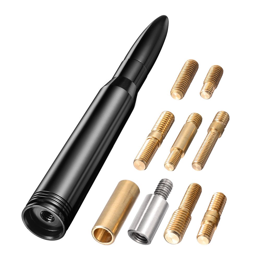 Bingfu Vehicle Mast Rocket Carbon Fiber Car Antenna AM FM Replacement for Jeep Wrangler Bullet Antenna