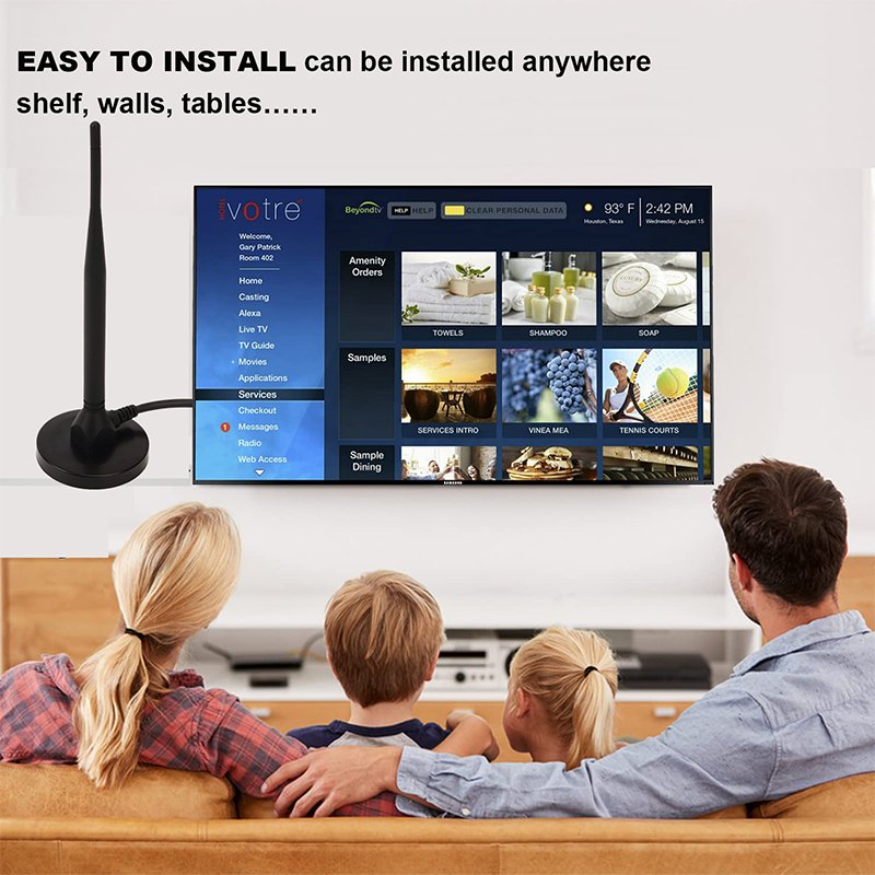 Long Range Tv Transmisor 200W Hd 75 Inch 4K Universal TV Antenna For Media Internet Telescopic Digital