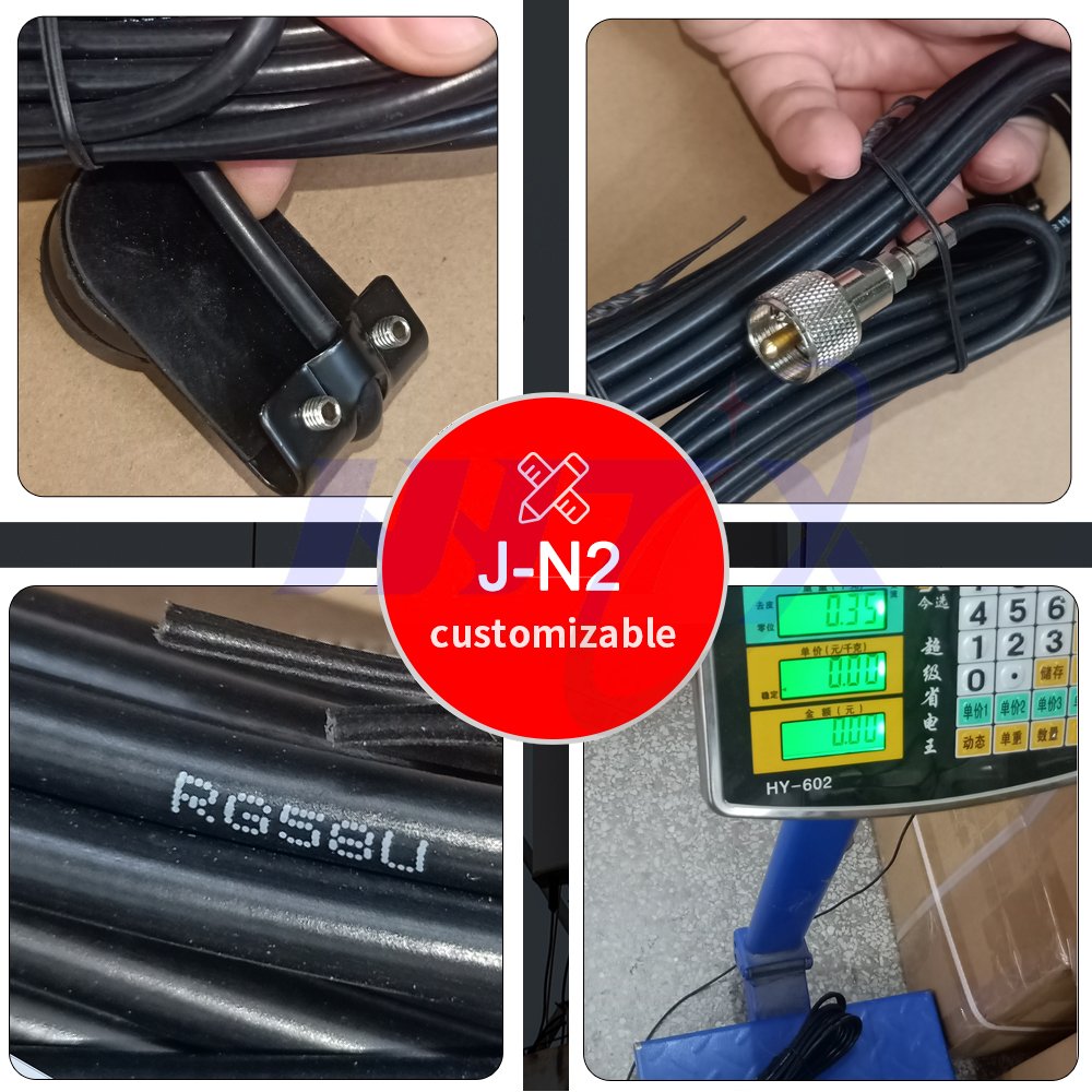 Vehicle Mobile Radio Antenna NMO Mount Fix Bracket Lip Mount with 5m 16.5 feet RG58 Cable UHF PL259 Male Connector for Car Truck