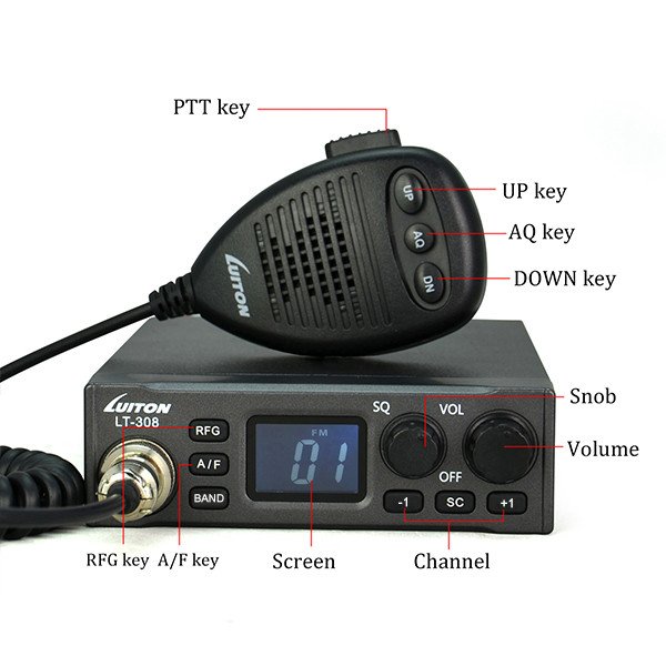 Luiton CB Radio LT-308 28.000 - 29.699 Mhz CB Transceiver Radio With CE&RoHS Approved
