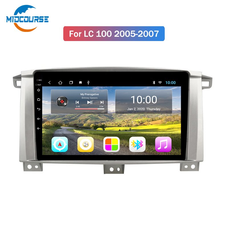 2G RAM Android 10 Car Radio for Toyota Land Cruiser 100 LC100 LC 100 2005-2007 Multimedia Player Auto Radio(51e32819)