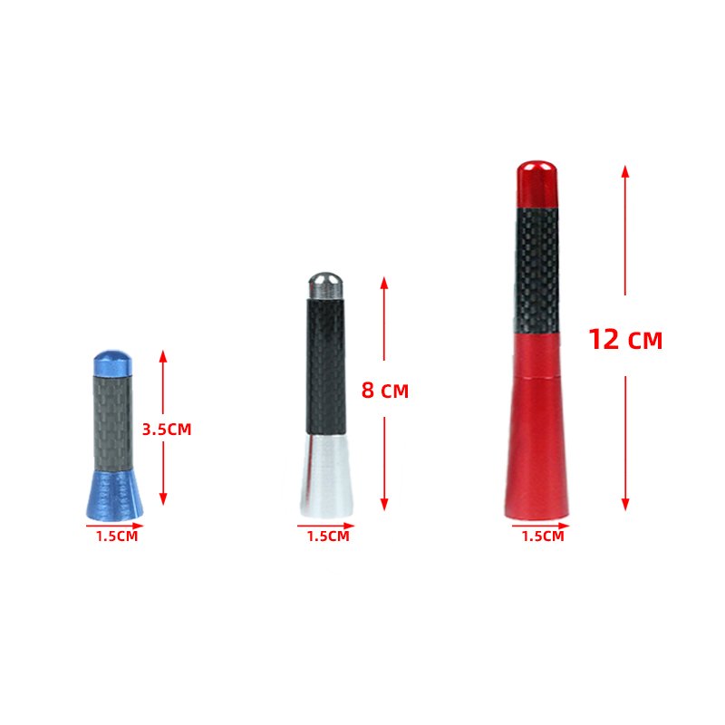 PUERXIN 3.5/8/12CM Car Styling Universal Car Auto Antenna Carbon Fiber Car Roof Modified Decoration Antennas