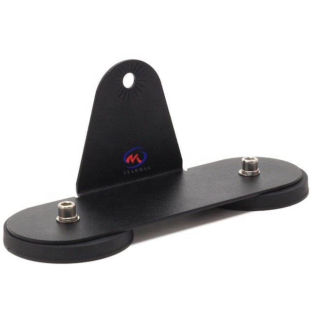 Powerful NdFeB Magnet D88mm D66mm Rubber Coated L-Shape Neodymium Magnetic Mounting Bracket