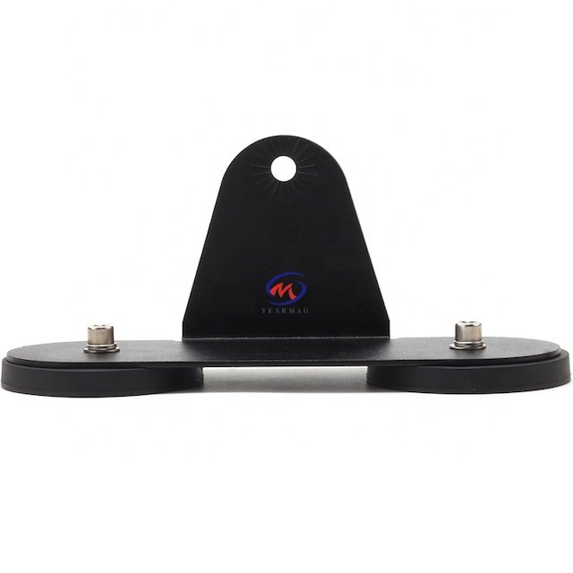 Powerful NdFeB Magnet D88mm D66mm Rubber Coated L-Shape Neodymium Magnetic Mounting Bracket