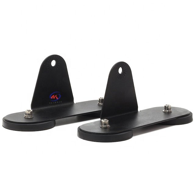 Powerful NdFeB Magnet D88mm D66mm Rubber Coated L-Shape Neodymium Magnetic Mounting Bracket