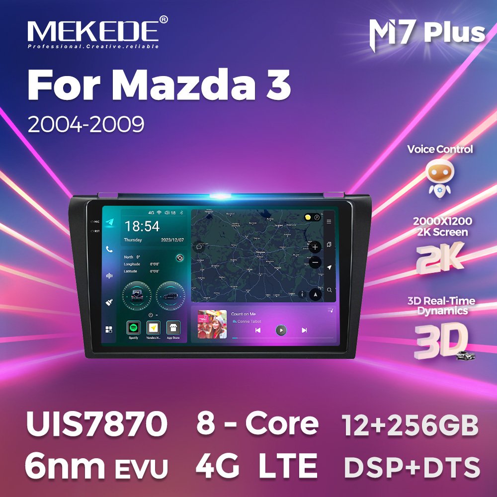 M6 PRO Android Screen for Car Radio Player Car for Mazda 3 2004-2009 9 Inch GPS BT Car Multimedia Player with Camera