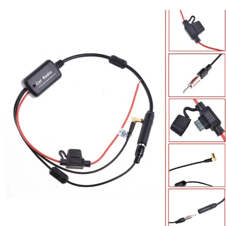 Dual Band 88-108 170-240MHz Indoor Outdoor Booster Splitter Dipole Broadcasting Transmitter Dipole Car Radio Dab Am Fm Antenna