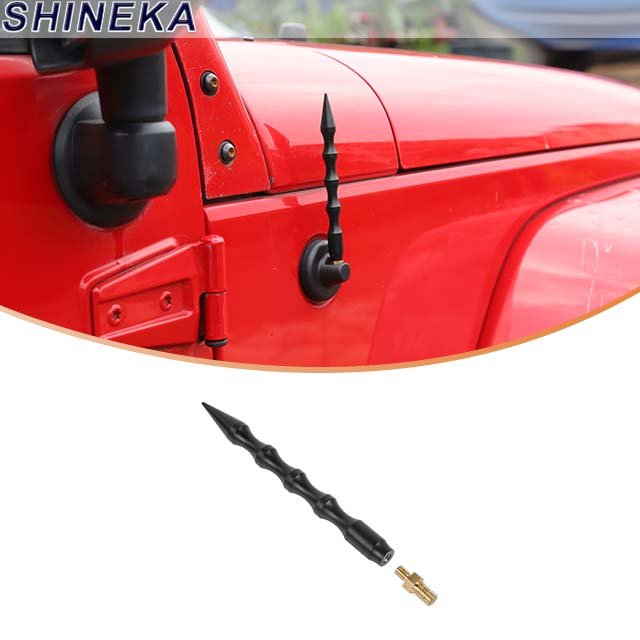 Auto Car Accessories Short Aluminum Alloy Modified Antenna Boost Signal Device for Jeep wrangler JK JL TJ