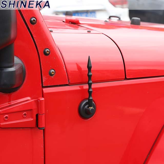 Auto Car Accessories Short Aluminum Alloy Modified Antenna Boost Signal Device for Jeep wrangler JK JL TJ