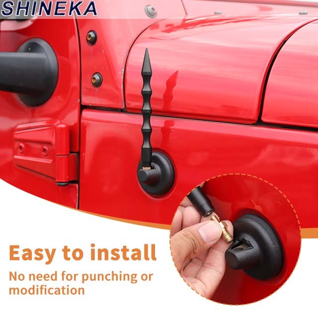 Auto Car Accessories Short Aluminum Alloy Modified Antenna Boost Signal Device for Jeep wrangler JK JL TJ