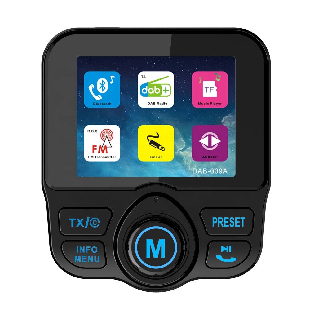 DAB Container Car DAB Radio Receiver Tuner USB Adapter bluetooth Car Transmitter TF/AUX Antenna LCD Display Digital Radio Handsf