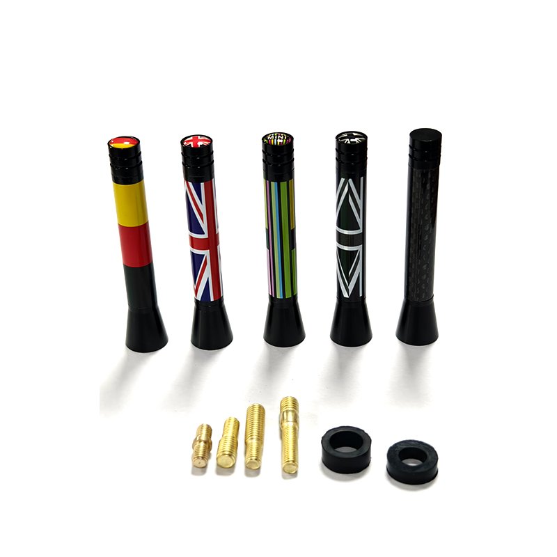 3'' (78mm) Car Short Antenna High Quality Flag Style Signal Antennas Decorations Compatible with MINI Cooper All Models