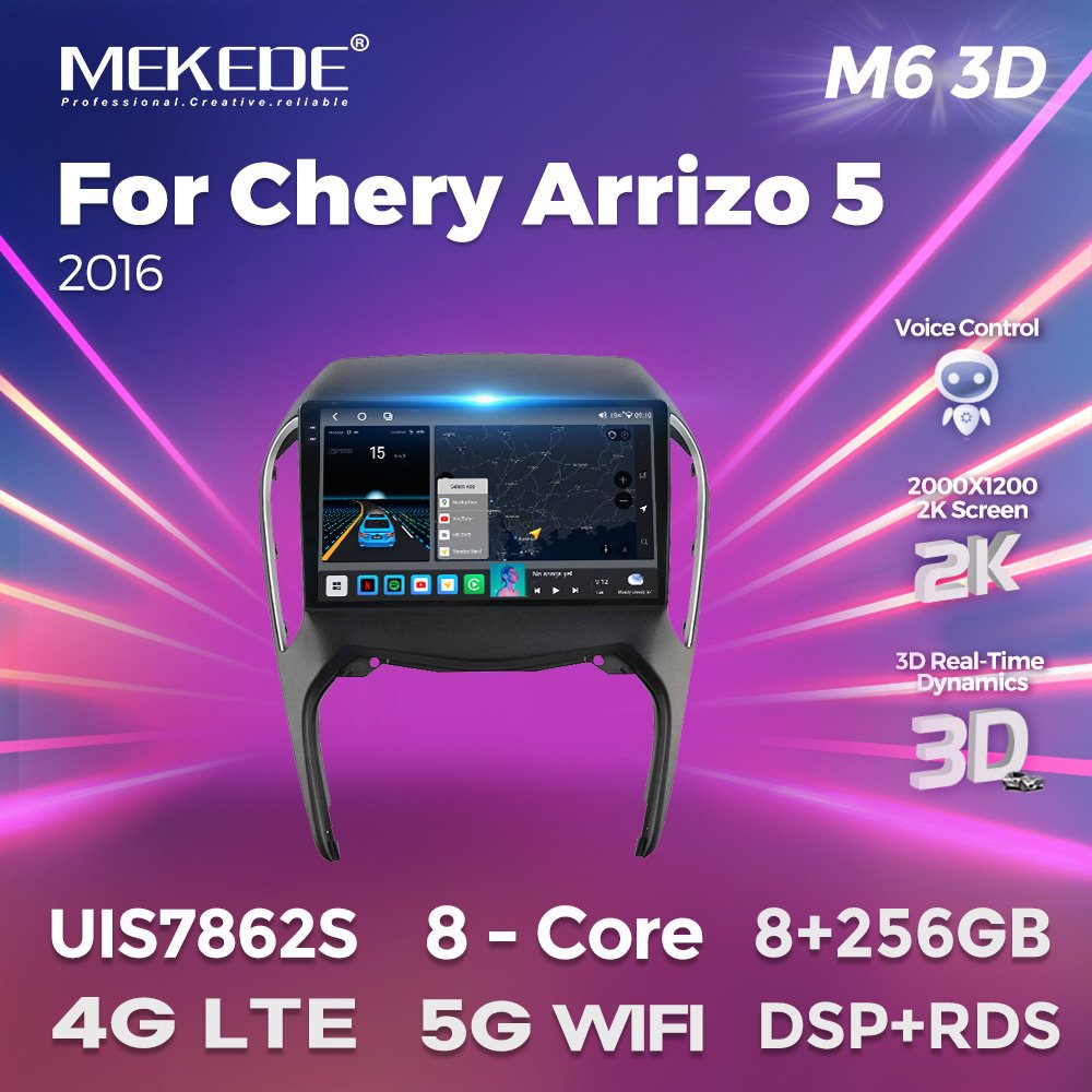 MEKEDE M6 3D Car Navigation System Touch Screen Android 8 Core for Chery Arrizo 5 2016 ADAS DVR 360 Panoramic Camera
