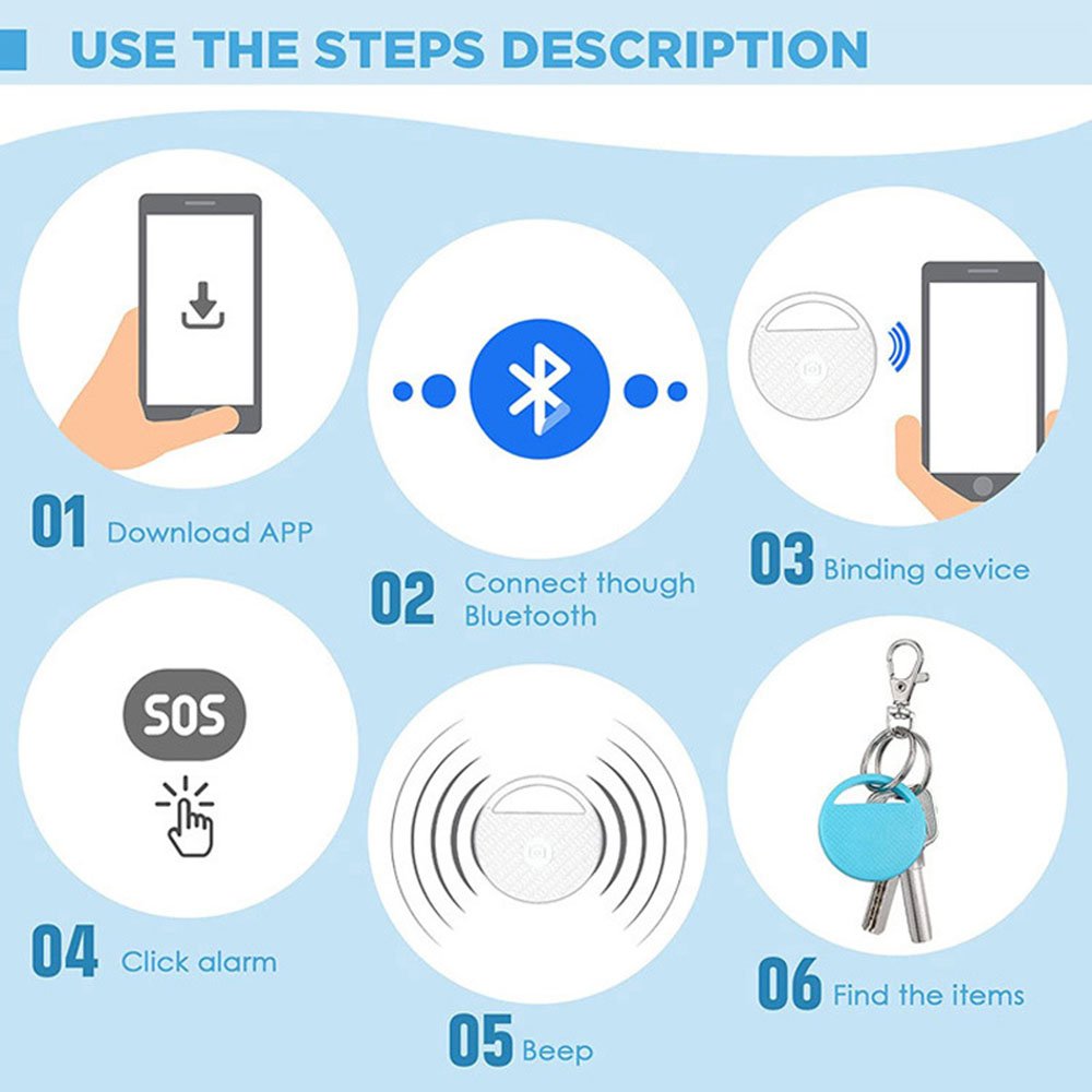 Mini Key Finder Locator Wireless Pet Cat Dog Smart Key Keychain Finder Located Tracer Gps Locator Keychains for Kids Gps Tracker
