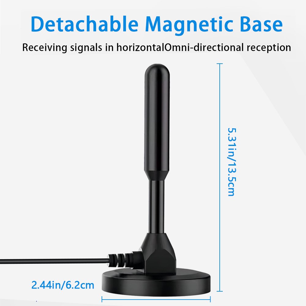 Magnetic Antenna Digital Antenna for HDTV Indoor Outdoor Car TV Antenna with Strong Magnetic Base