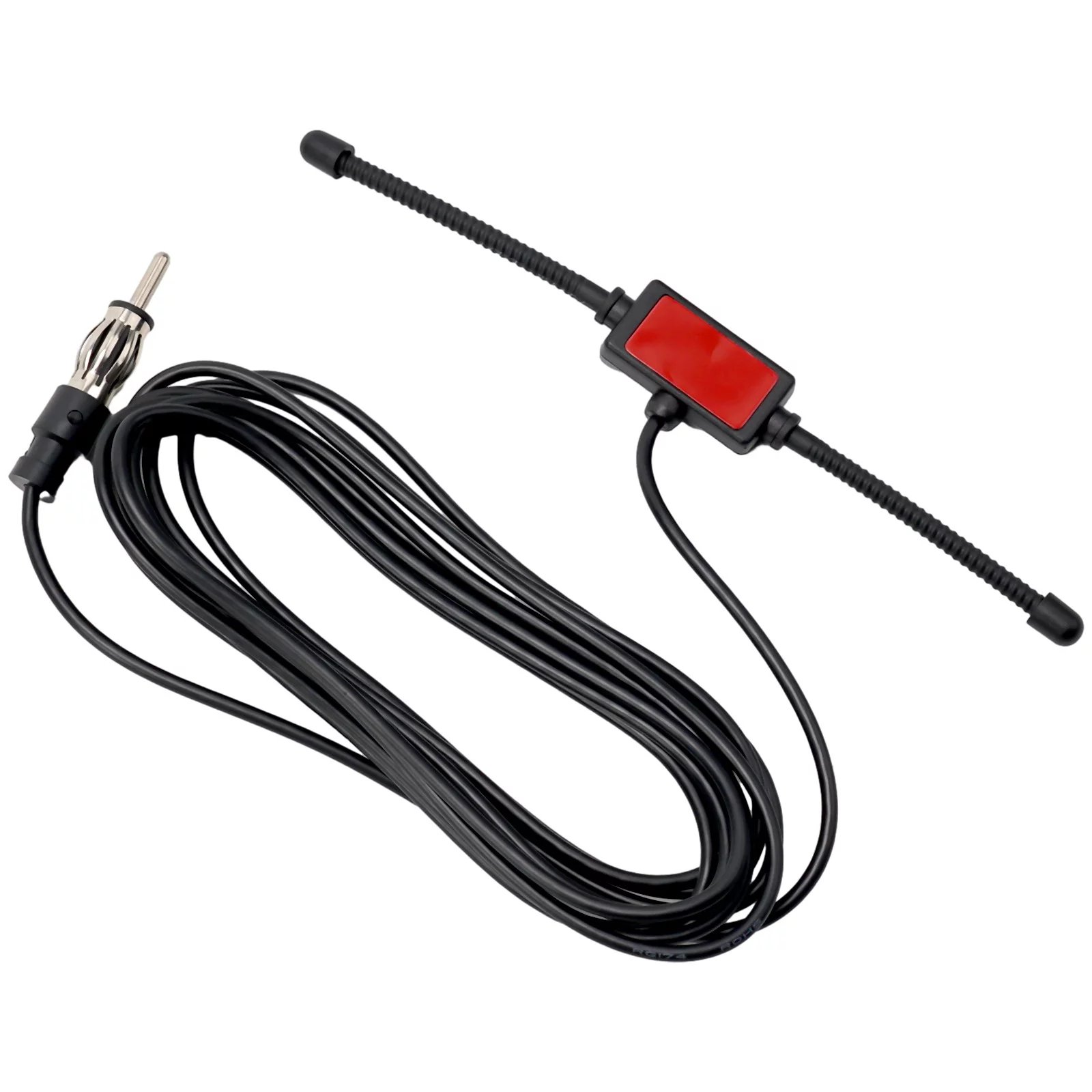 Universal Stereo Car Antenna AM FM Radio with DIN Plug Connector Adhesive Hidden Patch Antenna Truck