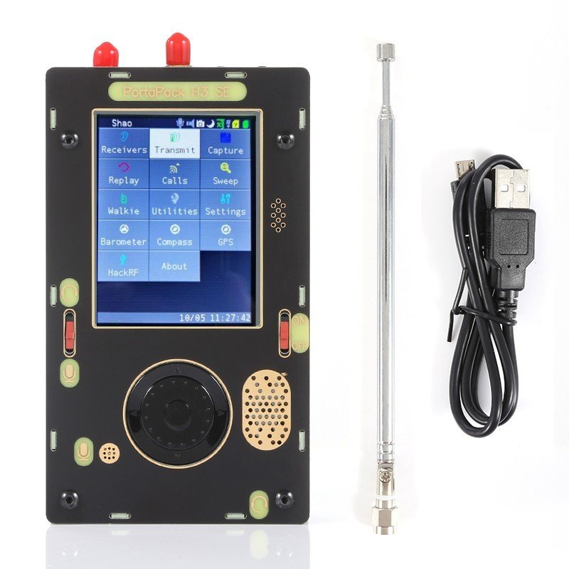PACKBOX Original PortaPack H3 SE + HackRF One SDR + Antenna + Bag SSTV/NOAA/Morse RX Built-in Barometer Compass GPS Receiver