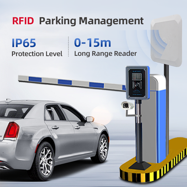 Free SDK Car Parking Management 10-15m UHF Long Range Reader 9dbi Antenna RS232/RS485 UHF RFID Integrated Reader
