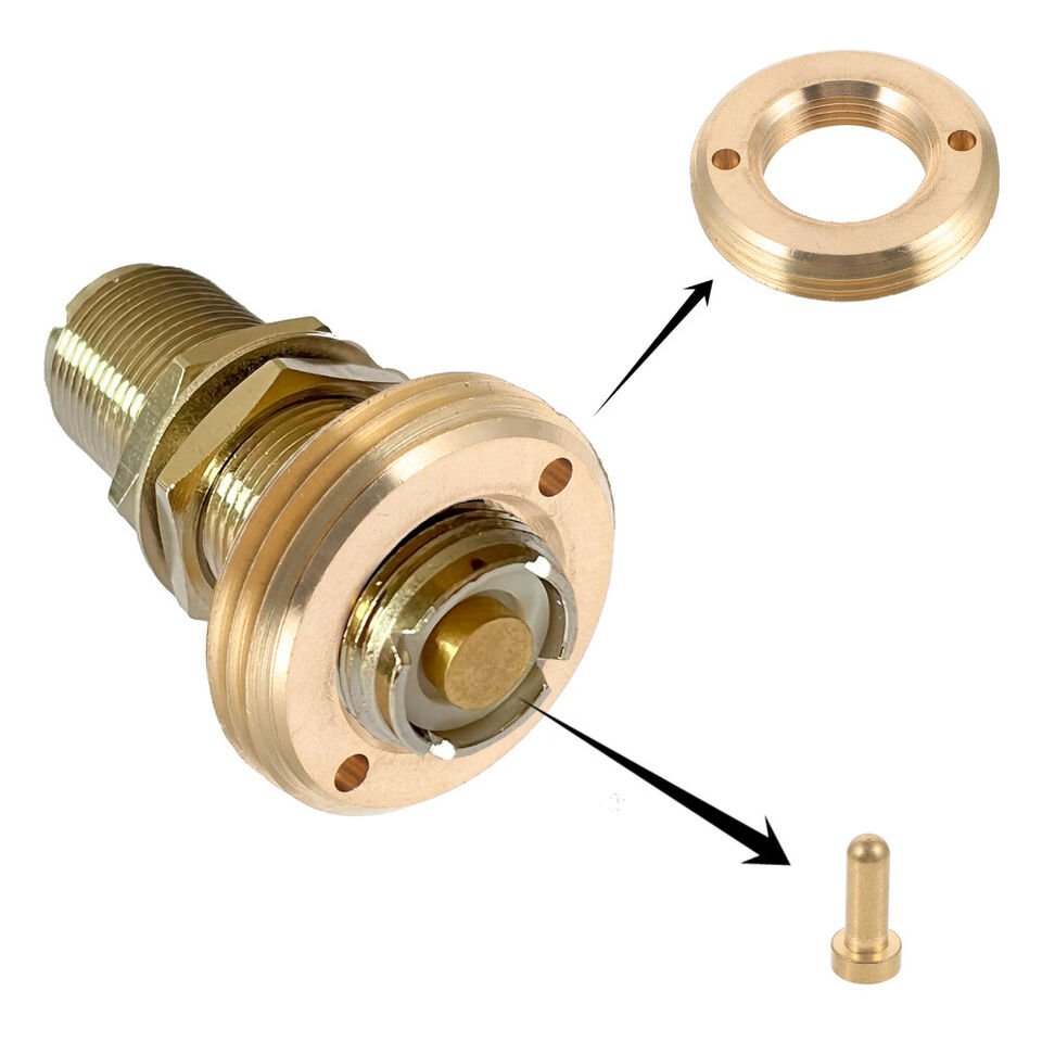 Gold Plated Car Antenna Adapter Antenna Connector Brass Material NMO to SO-239 Adapter