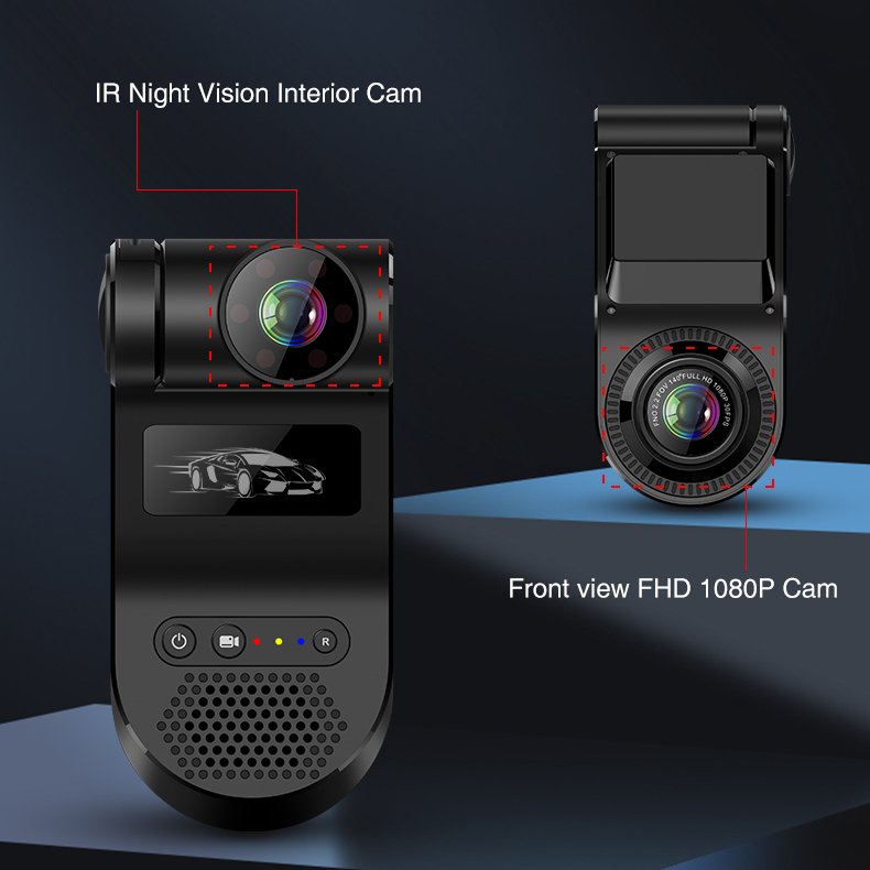 1080P AHD Ring Car Camera Front Lens Driving Video Recorder Night Vision G-sensor Dual Cameras Dash Cams Wifi 4G Car DVR