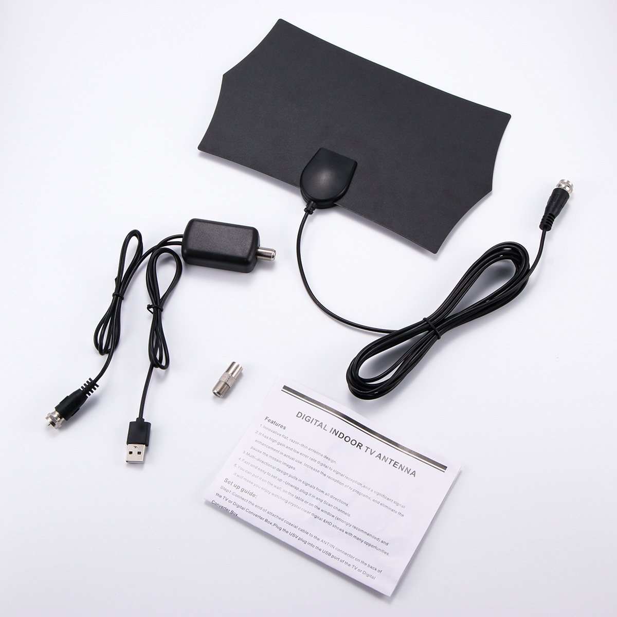 Free Channels with Amplifier Tv Antenna High Quality Satellite Tv Box Uhf/vhf Tv Antenna Outdoor Black Indoor 100 Meters 75ohm