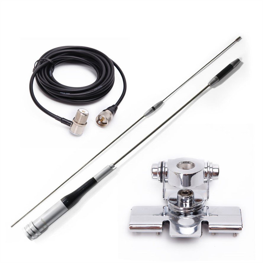 Antenna Package: Mobile Antenna SG7500 UHF/VHF Dual Band Diamond SG 7500+Car Clip Mount Kit RB 400+5M Cable for Mobile Car Radio