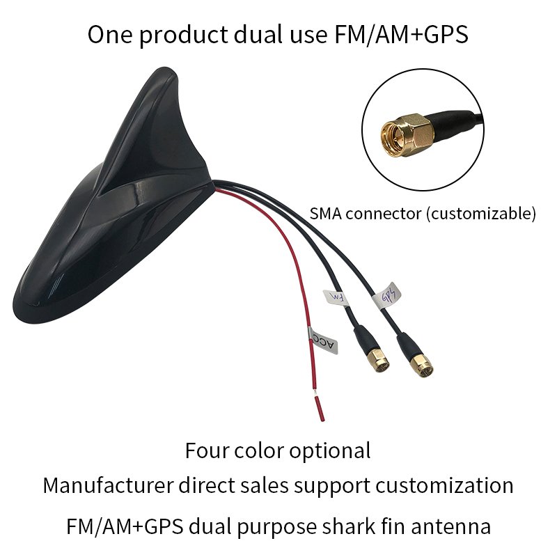 Universal Roof Mount Car Antenna Shark Fin FM AM DAB GPS Navigation Combined Antenna for Car Navigation Head Unit