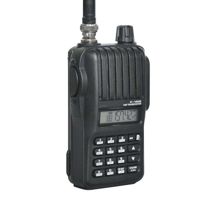 IC-V80E VHF 136-174Mhz Handheld Marine Transceiver 10KM Walkie Talkie Ran with Emerncy Alarm Charging Feature for Car Use