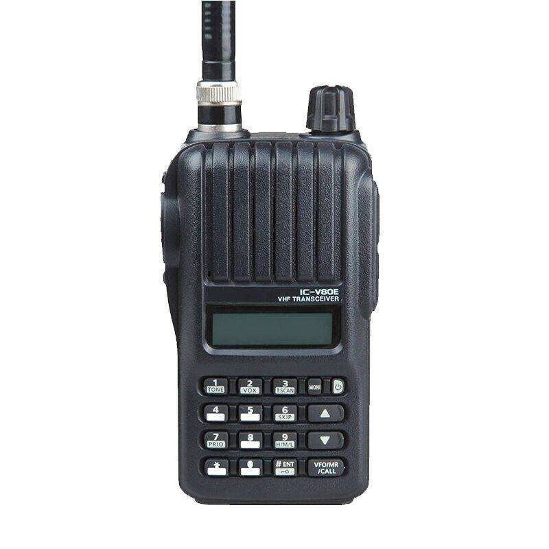 IC-V80E VHF 136-174Mhz Handheld Marine Transceiver 10KM Walkie Talkie Ran with Emerncy Alarm Charging Feature for Car Use