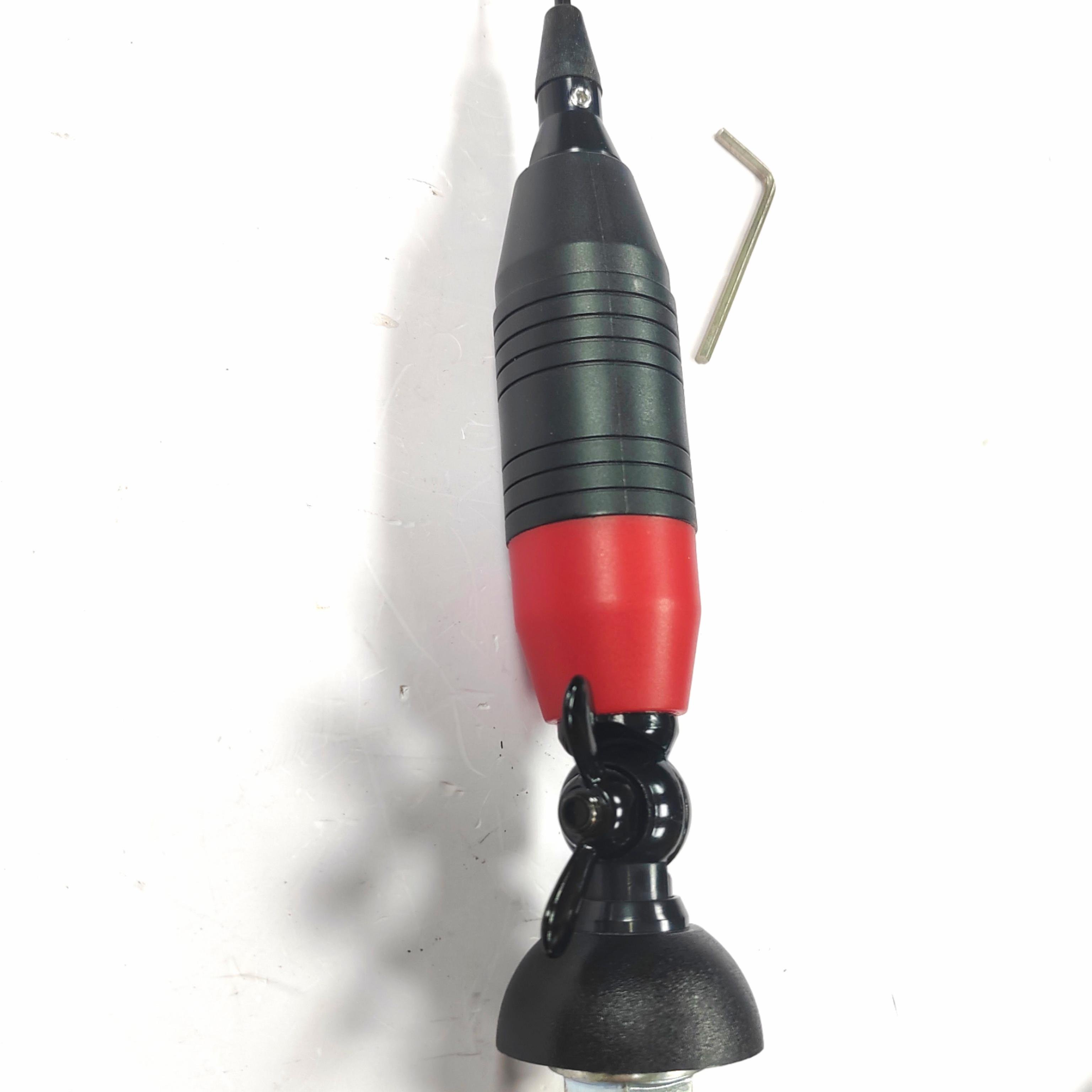 Mobile decorative antenna 0mhz SUPER9 antenna black stainless steel whip red antenna with black RB400 bracket for decoration