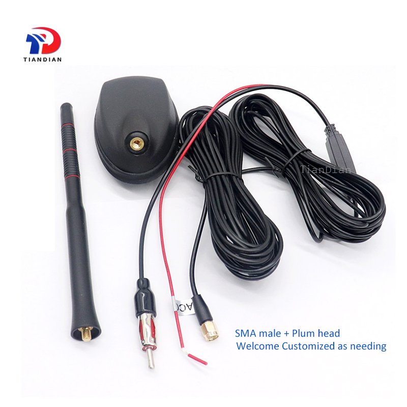 Signal Amplifier Screw Mounting External Omni 20dBi 1575.42Mhz Position FM AM DAB Radio Gps Car Antenna
