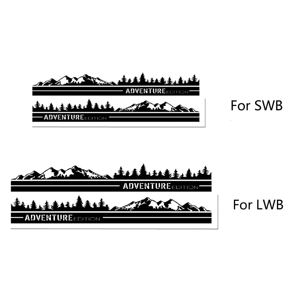 2PCS Car Door Stickers For Renault Trafic 3 2 MK1 MK2 MK3 Tuning Accessories Camper Van Side Stripes Graphics Vinyl Film Decals