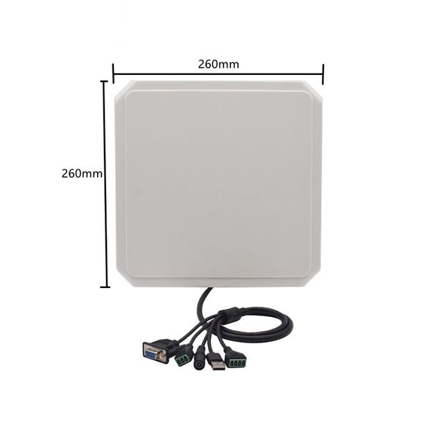 UHF RFID Usb Prime Reader 1-10M ABS Car Parking Management Etc 9dbi Circular Antenna Provide Sdk,demo Software 260*260*60mm