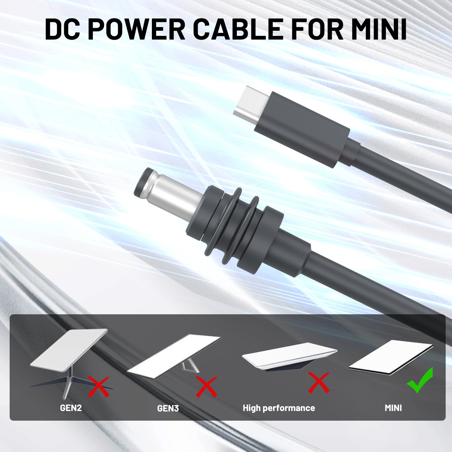 Starlink Mini Usb c to Dc Cable Compatible 100W PD Charger Power Bank 18AWG 12V Charging Starlink Mini Dc Power Cable